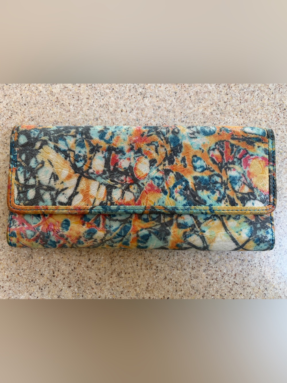 Hobo Summertime Abstract Luman Long Tri-Fold Wallet
